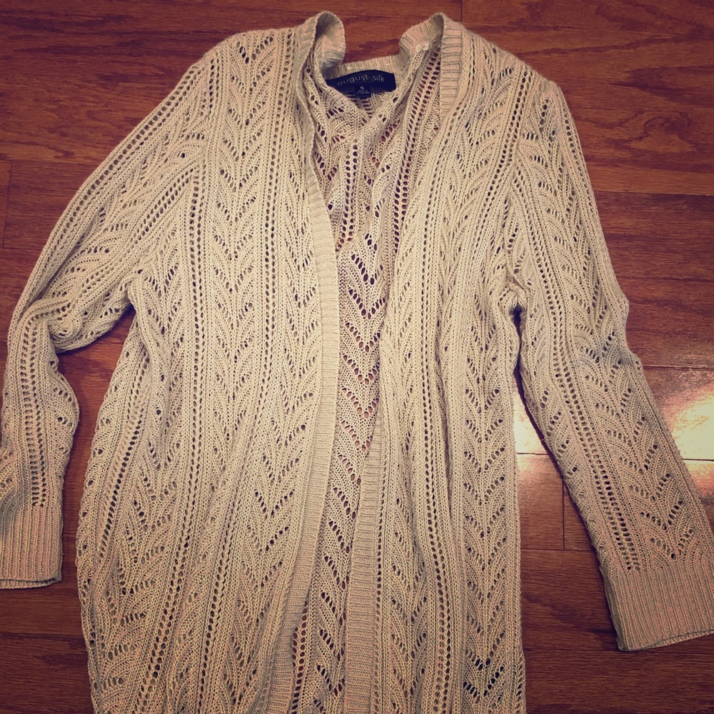 Cream cardi.